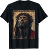 Black Jesus Face Of Jesus Cross With Crown Of Thorns T-Shirt Unisex T-Shirt