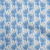 Georgette Viscose Medium Blue Fabric Floral Sewing Material Print Fabric By The Yard 42 Inch
