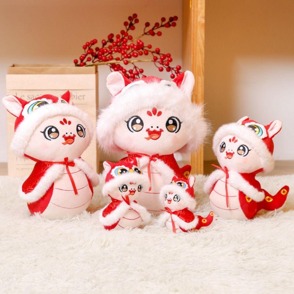 Большие Глаза Счастливая Змея Плюшевая Кукла Забавная Змея Год Плюшевая Игрушка Очаровательная Мягкая Игрушка Кукла Домашний Декор