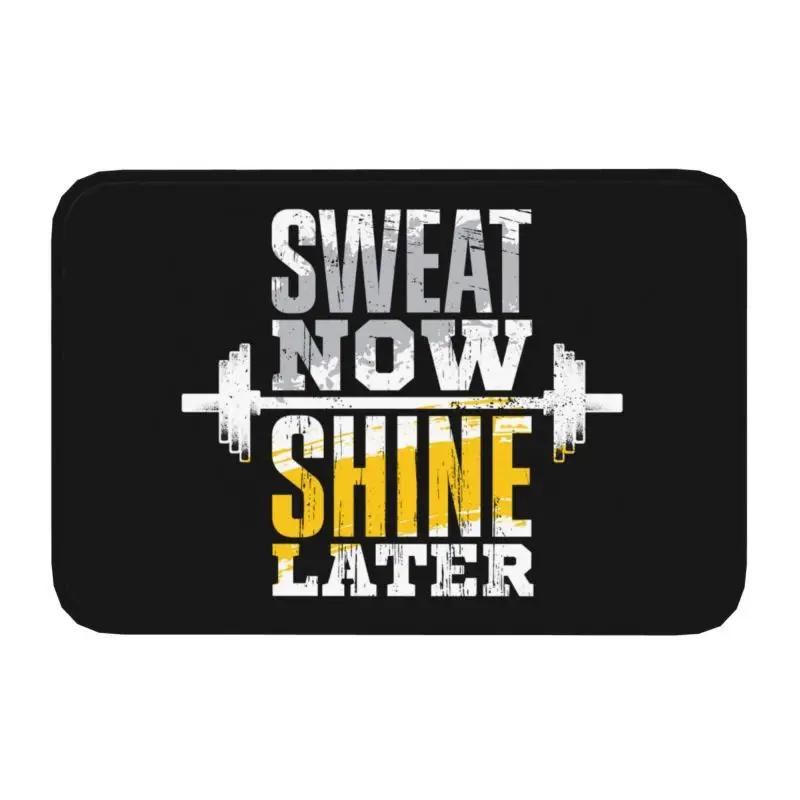 Коврик для двери Powerhouse Gym Противоскользящий Бодибилдинг Фитнес Мотивационная цитата Ванная Кухня Балкон Прихожая Ковер 40*60см
