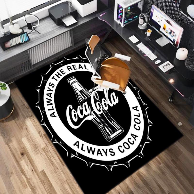 Рождественский подарок Хэллоуинская тематика напиток кола Coca Cola ковер подходит для гостиной и спальни коврики для дверей офис балкон декоративный ковер V27