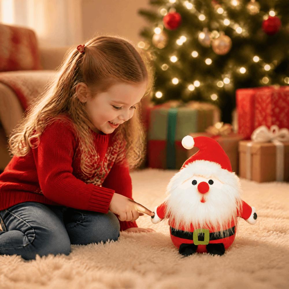 Soft Plush Material Interactive Stuffed Doll Body Induction Beat Piano Toy Christmas Parties