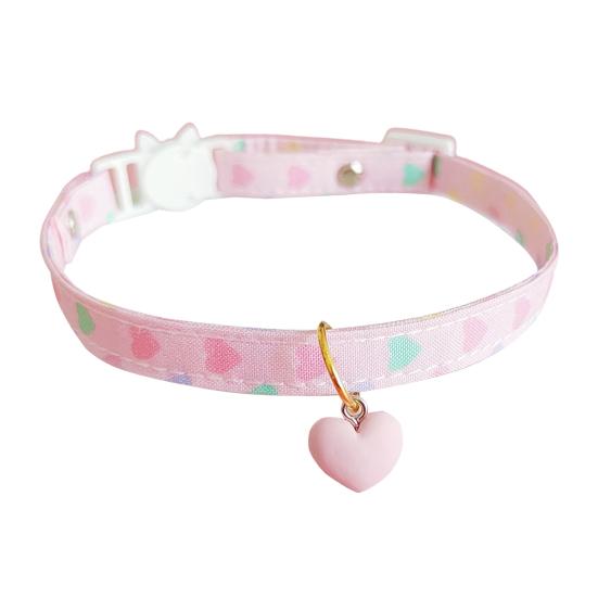 Удобный регулируемый шарф с пряжкой для маленькой кошки, ожерелье с собакой и подвеской в ​​виде сердца на каждый день