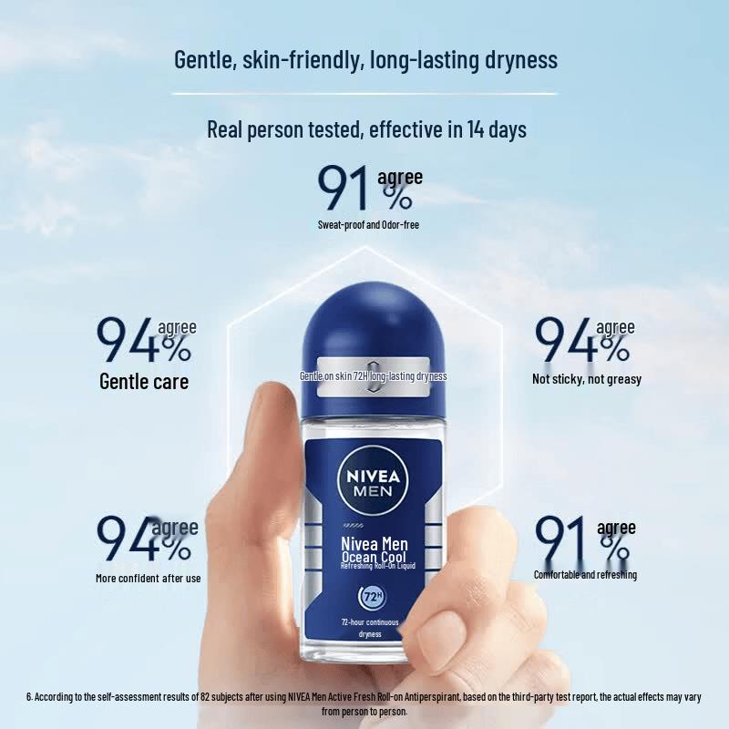 NIVEA Men's Ocean Cool Antiperspirant Roll-On