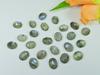 24Pcs 8X10MM Natural Labradorite Both Side Checker Cut Oval Loose Gemstone LM-1235