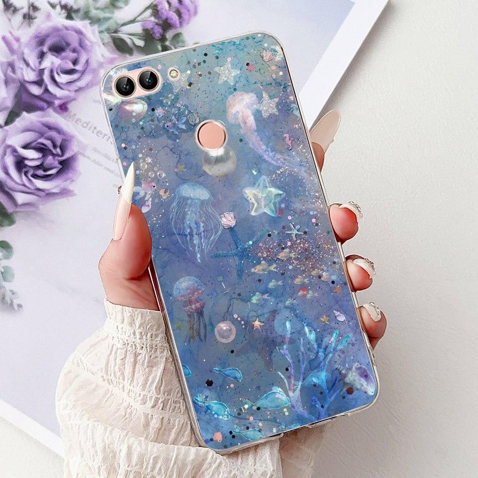 For Huawei P Smart 2018 Case Popular Butterfly Soft Silicone TPU Phone Back Cover For Huawei PSmart FIG-LX1 FIG-LX2 FIG-LX3 Case
