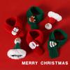 Christmas Pet Collar Embroidered Christmas Tree Snowman Santa Claus Elk Pattern Pet Knitted Scarf Hat Set