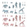 Kaiyodo ART PLA Zookeeper and Baby Gorilla Unpainted and Unassembled Plastic Model AP004B Set, 1/35 Scale, Kit, 6-Piece Box,
