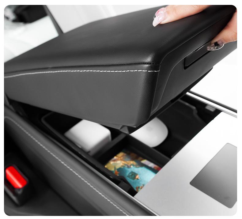 Tesla Model 3/Y Подлокотник Двухслойный силиконовый ящик для хранения