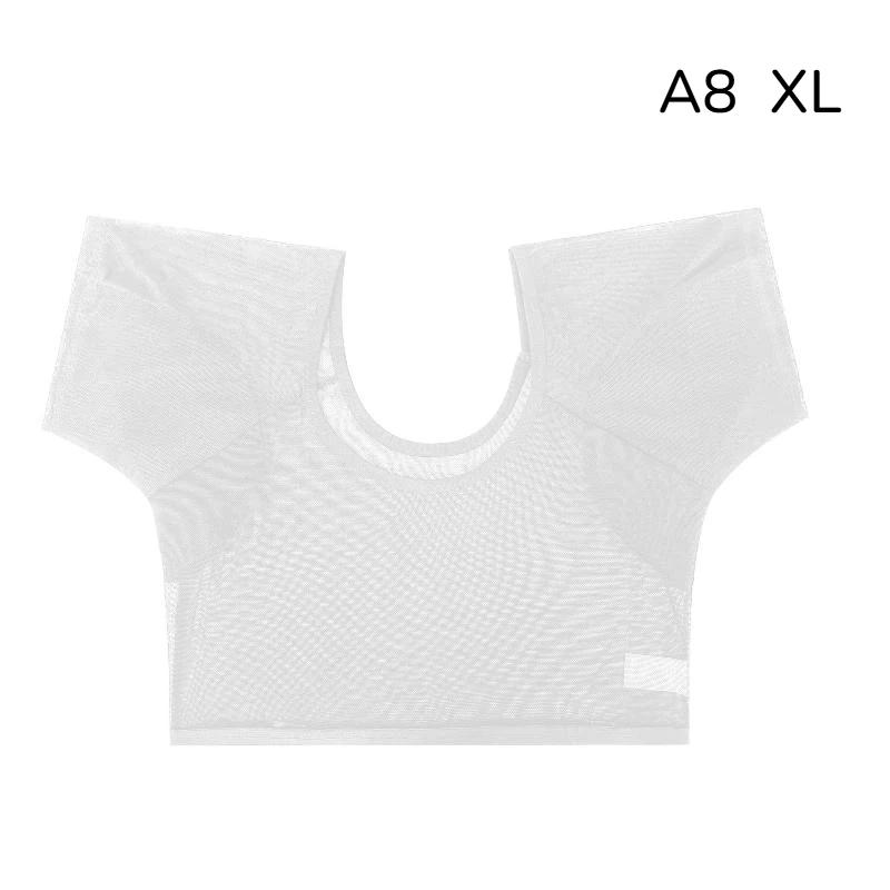 Ultra-Thin Breathable Armpit Sweat Pads Washable T-Shirt Shaped Discreet Underarm Pads for Business Trips 1Pc