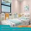 3D Cartoon Soft Pack Bedhead: Anti-Collision, Self-Adhesive Insulated Wall Sticker for Kids' Rooms.