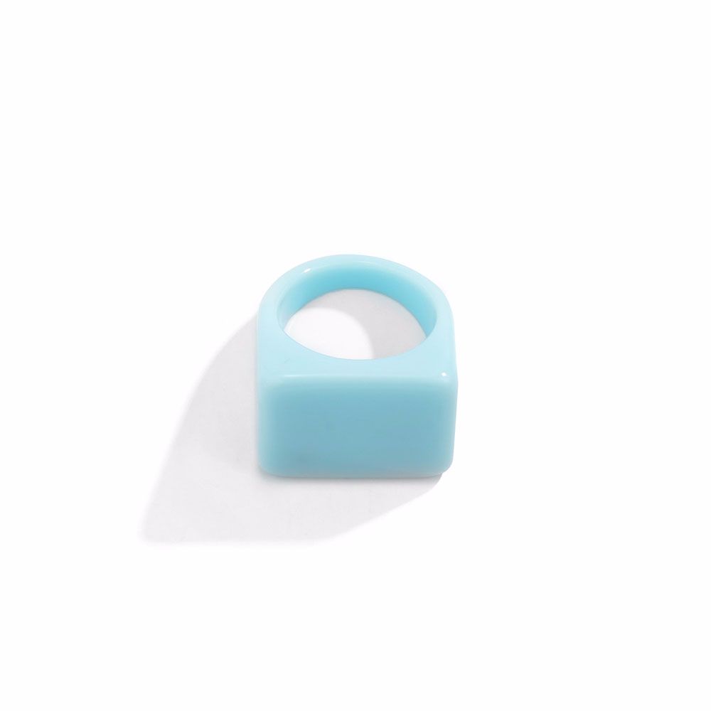 Korean Punk Candy Color Chunky Marbling Solid Color Resin Rings Finger Rings Fashion Jewelry Thumb Rings