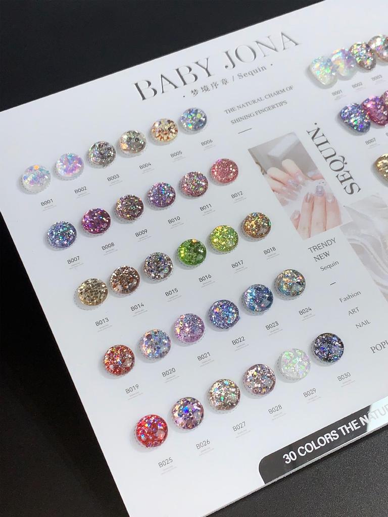 Гель с блестками Jiaona: Новые конфетные хлопья для нейл-арта 2025