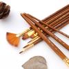 10Pcs/Set Nylon Bristles Watercolor Gouache Painting Pen Round Flat Angle Drawing Art Brush  Gouache