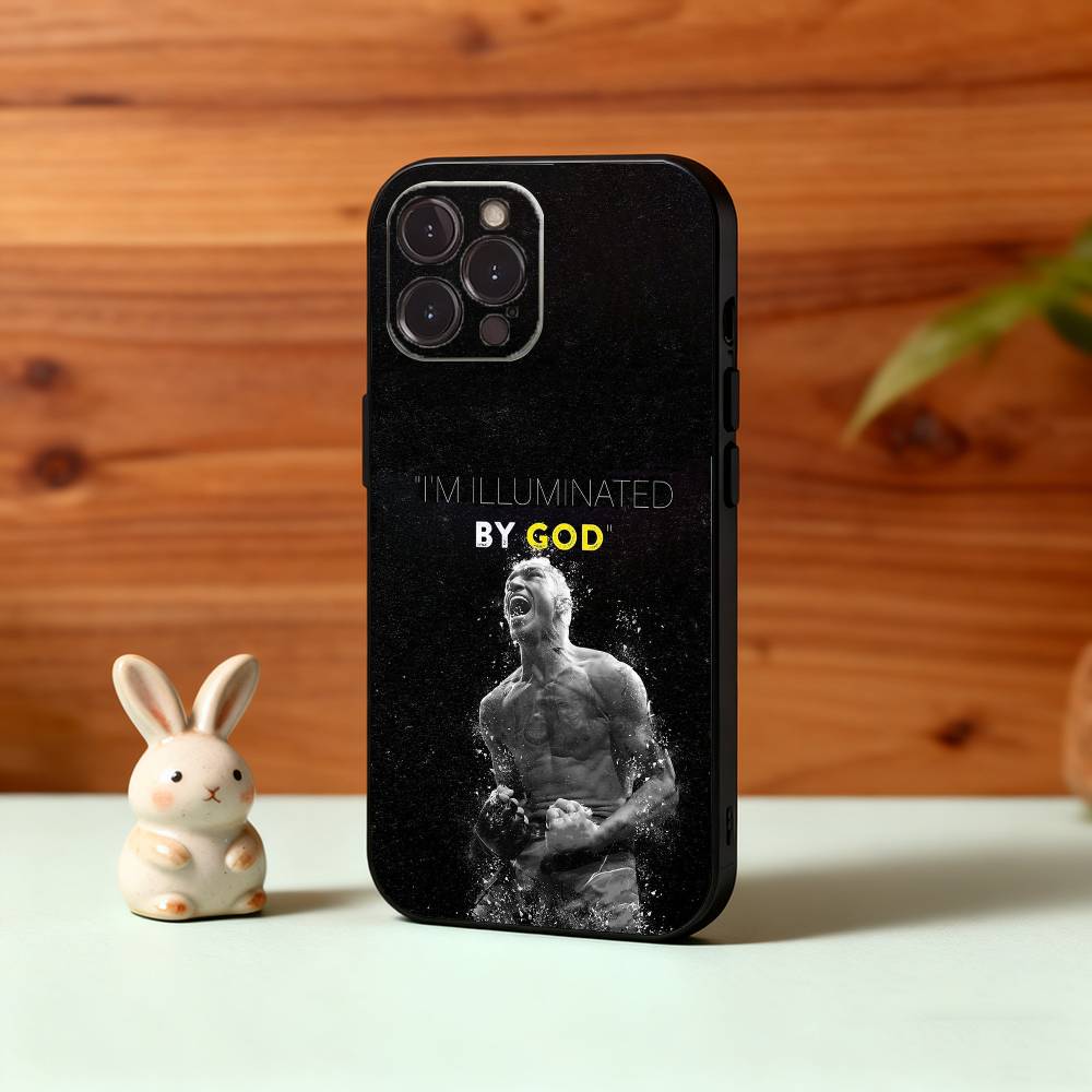 Чехол для телефона F-Fighter C-Charles Oliveira Do Bronx для iPhone17,16,15,14,13,12,Plus,Pro Max, 5G Другие Мягкий Черный Чехол