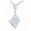 [L7414] - Silver Necklace 'Sissi' Silver-white (rhodium-plated) - 25x10 Mm