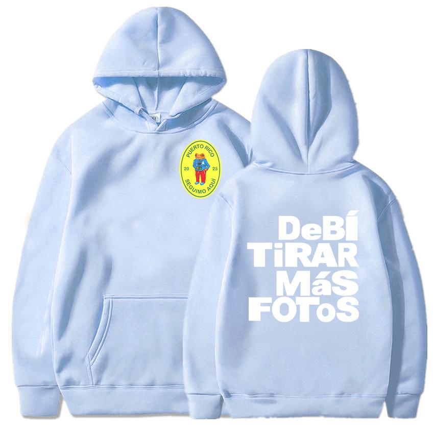 DTMF Деби Тирар Мас Фотос 2025 Толстовки для нового альбома Bad Bunny Знаменитый певец Толстовки Одежда с графическим принтом Женская толстовка для девочек