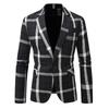 Men's Spring Casual Stand Collar Long Sleeve Single Breasted Suit