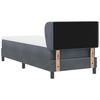 Box spring Bed with Headboard Dark Grey 80 x 200 cm Velvet