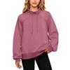 Women's Stand Collar Sweatshirt Oversized Turtleneck Drawstring Pullover Long Sleeve Top