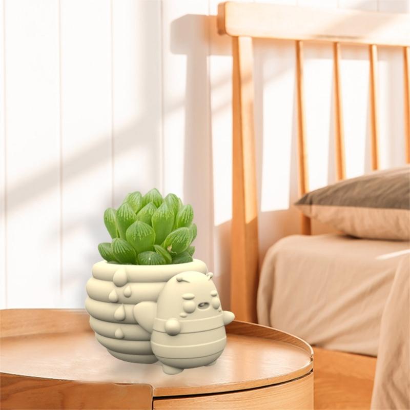 Silicone Mould for Flower Home Decorations Honeys Jar Shape Flower Resin Mold Reusable Pen Holder Epoxy Mold