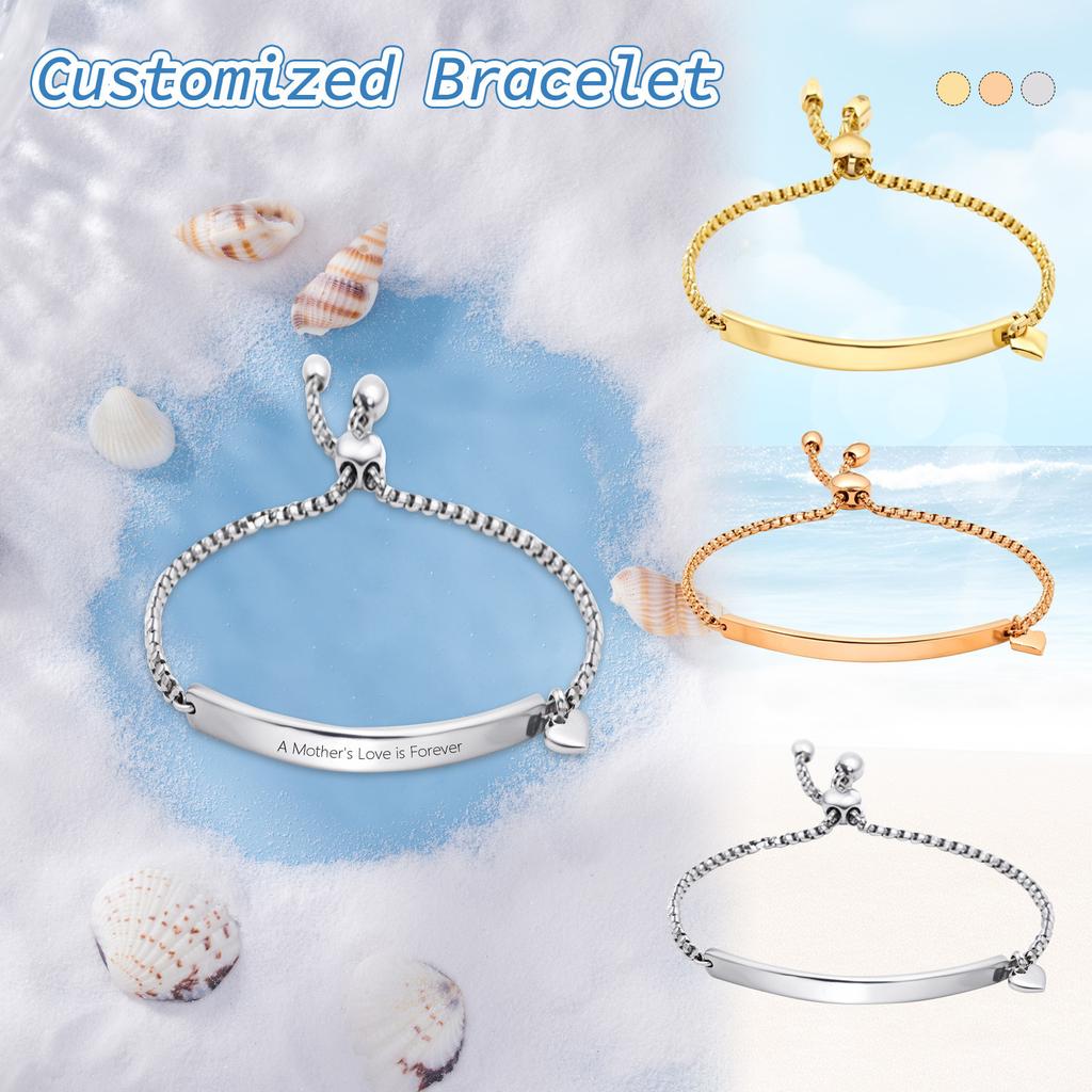 Customized - Woven Bracelet Couple Steel Bracelet