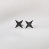Новые черные серьги в виде четырехконечной звезды по всему телу, корейская версия Простая индивидуальность и универсальность для женщин