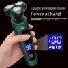 Men Electric Shaver LED Display 3 Heads USB Rechargeable Travel Rotary Razor Cordless Hair Beard Trimmer Remover Tool Father Boyfriend Gift