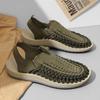 Fashion New Mens Sandals Comfort Slip On Outdoor Casual Shoes Hand-woven High Quality Loafers Breathable Non-Slip Beach Sandals Mocassin