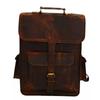 Leather Backpack for Men Handmade Brown Outdoor Shoulder Rucksack