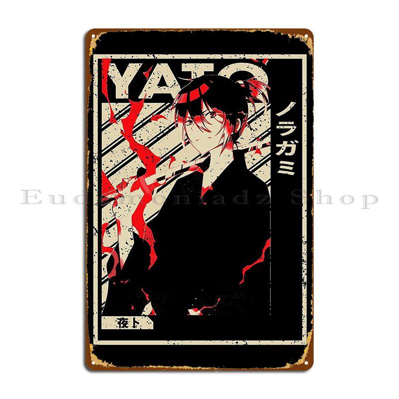 Yato Anime Noragami Art Gift For Fans Metal Sign Cinema Designer Vintage Kitchen Painting Tin Sign Poster