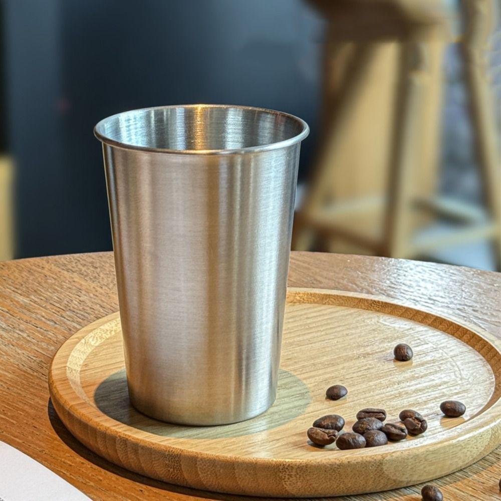 400/500ML Beer Cup Wide Mouth Drinking Cup Wine Cup Stainless Steel Cup Restaurant