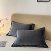 Solid Color Pillows Cover Velvet Pillowslip 48x74cm Soft Flannel Pillowcase Rectangle Cushion Cover 2pcs Warm Pillow Cases