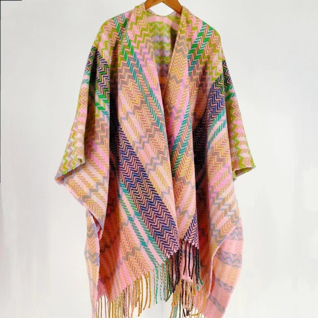 New Style Shawl, Women's Tassel Scarf, Paired with a Cape