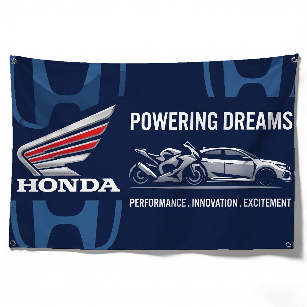 ZLQ4 FOR HONDA RACING Flag 120g Brushed Polyester Sublimation Printing Durable Hanging Flag For Home Decor Event Graduation Gift