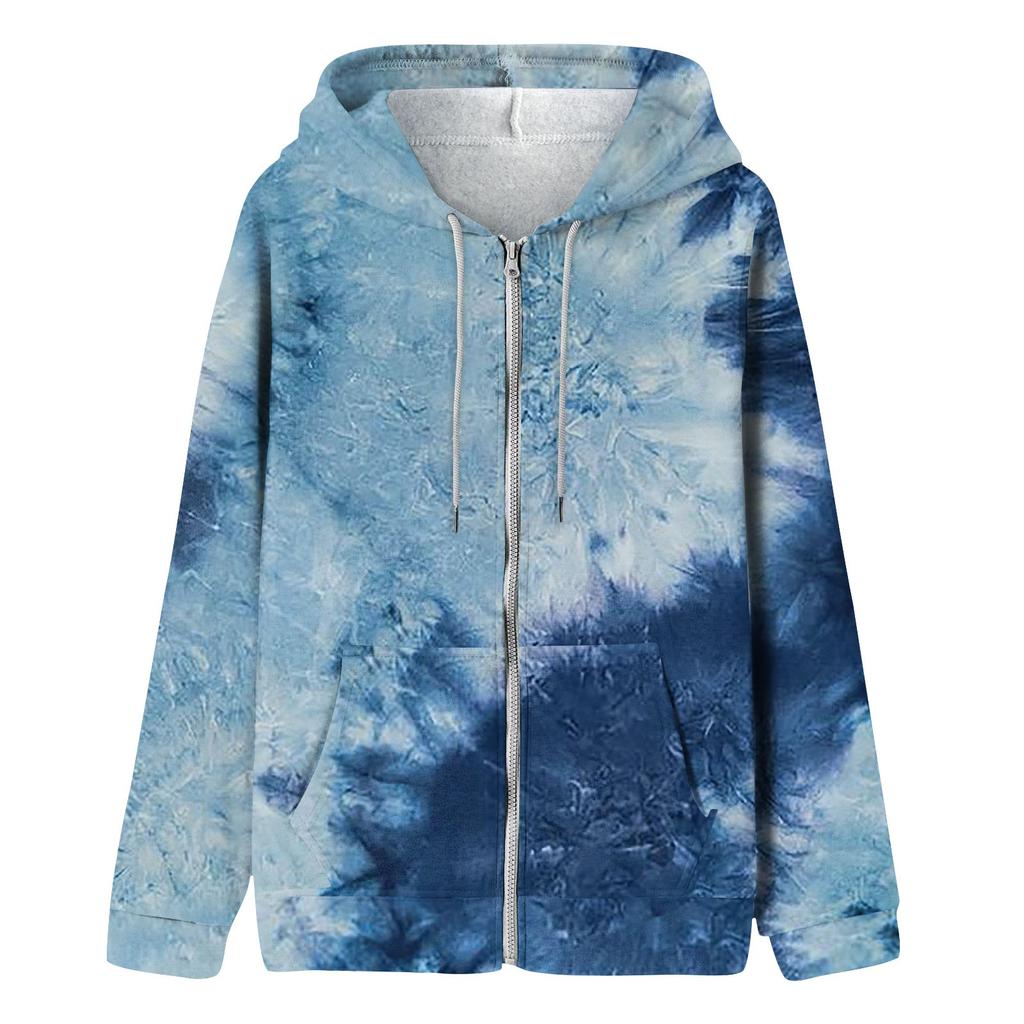 Женская толстовка с длинным рукавом и принтом, куртка с карманом и длинными рукавами, пальто с капюшоном на молнии, осень