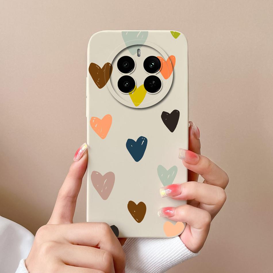 Чехол в форме сердца для Realme 12 Pro Plus 12 Lite Задняя крышка для Realme12 4G Чехол из жидкого силикона Защита камеры Корпус телефона