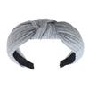 Knotted Headband for Women Fashion Knitted Fabric Hairhoop High Skull Wide Headband for Face Washing and Daily Skincare