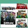 Cartoon Roblox Minecraft Digital Print Bedding Set High-quality Cartoon Style White Color