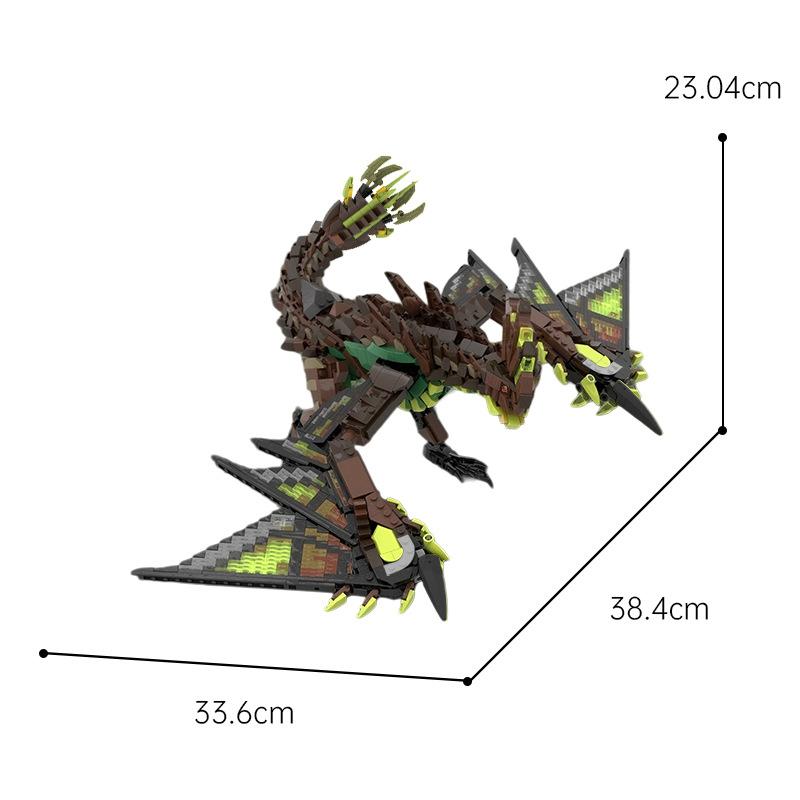 Monster Hunter Асталос Дракон Новый Креативный Конструктор Хоррор Охотник Животное Строительная Игрушка для Детей Хэллоуин Идеи Подарок