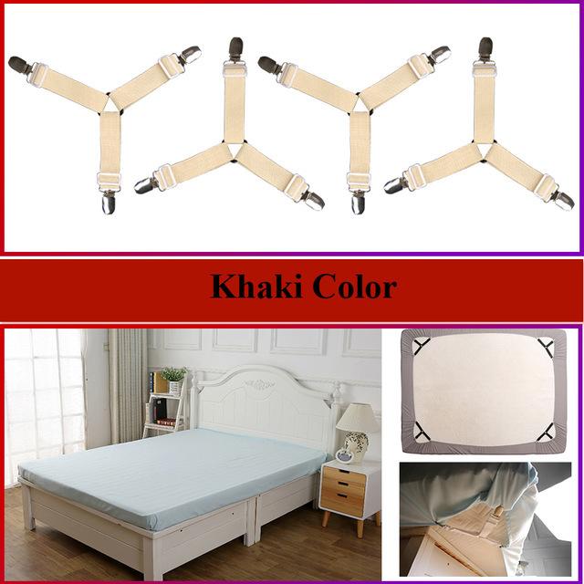 4 шт./компл., эластичные зажимы для простыни, зажимы для ремня, нескользящий зажим для матраса, держатель для одеяла, наборы крючков для захвата, домашний органайзер