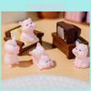 Милые полимерные мультяшные фигурки свиней, животные, аксессуары для стола, автомобиля, набор для домашнего декора