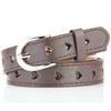 Women Girls Heart Hollow Belt Faux Leather Metal Buckle Straps Waistband