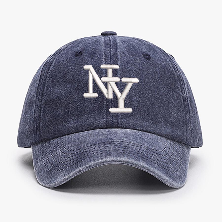 Вышитые буквы NY Бейсболки New York Vintage Мужские Женские Выстиранные Защитная шляпа от солнца Спортивная Рыбалка Кепка с козырьком Папина шляпа