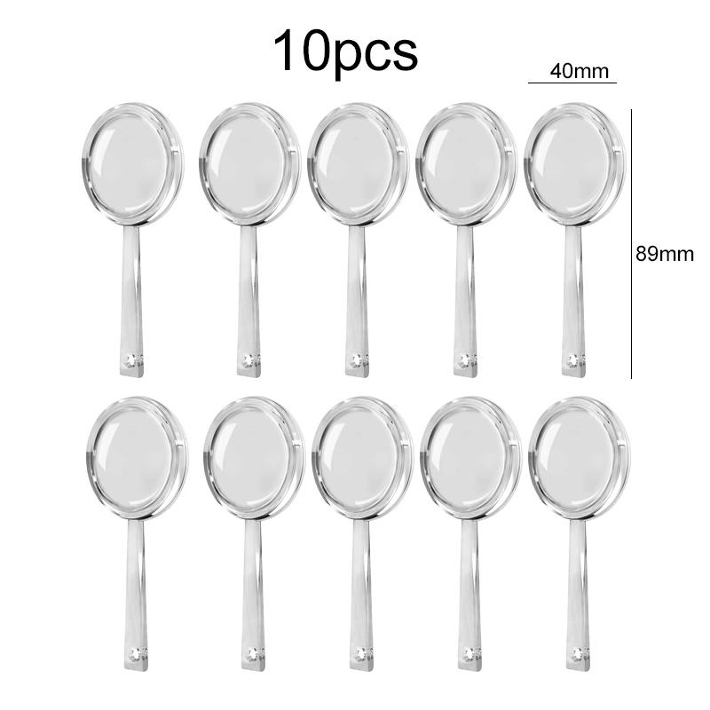 10pcs Mini Magnifying Glass for Reading Plastic Handheld Portable for Senior And Kids Home Outdoor Use Scientific Tool TMZ