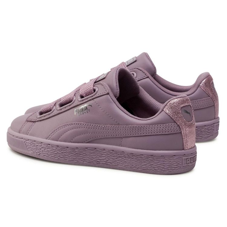 Puma Кроссовки Basket Heart Bio Hacking из синтетической кожи, повседневные, прочные, легкие, низкие, женские, фиолетовые 369223-02