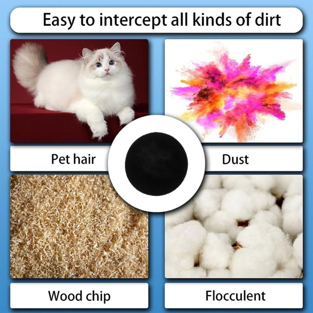 10 шт. Сменная губка для фильтра Запасная часть для пылесоса для домашних животных Инструмент для удаления шерсти домашних животных Эффективный захват шерсти и пыли