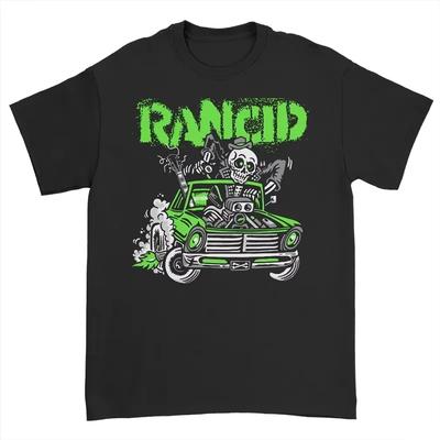 Rancid Spoiled Группа Британский Панк-Рок Американская Уличная Мода Принт Череп Свободный Принт Мужская и Женская Летняя Хлопковая Футболка