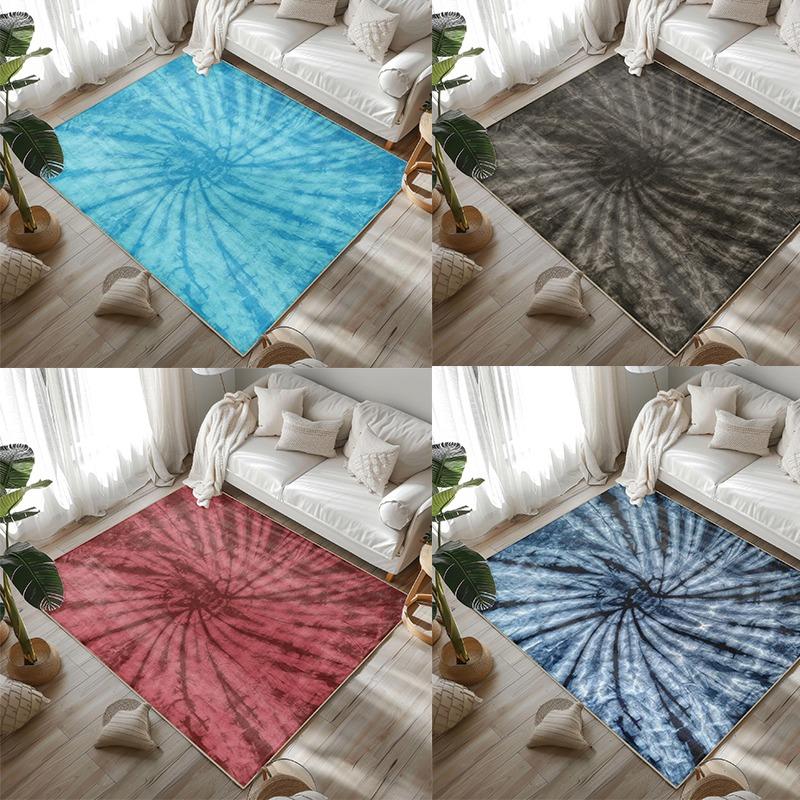 Nordic Tie Dye Area Rug для гостиной Modern Abstract Area Carpet Boho Area Rugs Красочный ковер Eclectic Спальня Decor Carpet