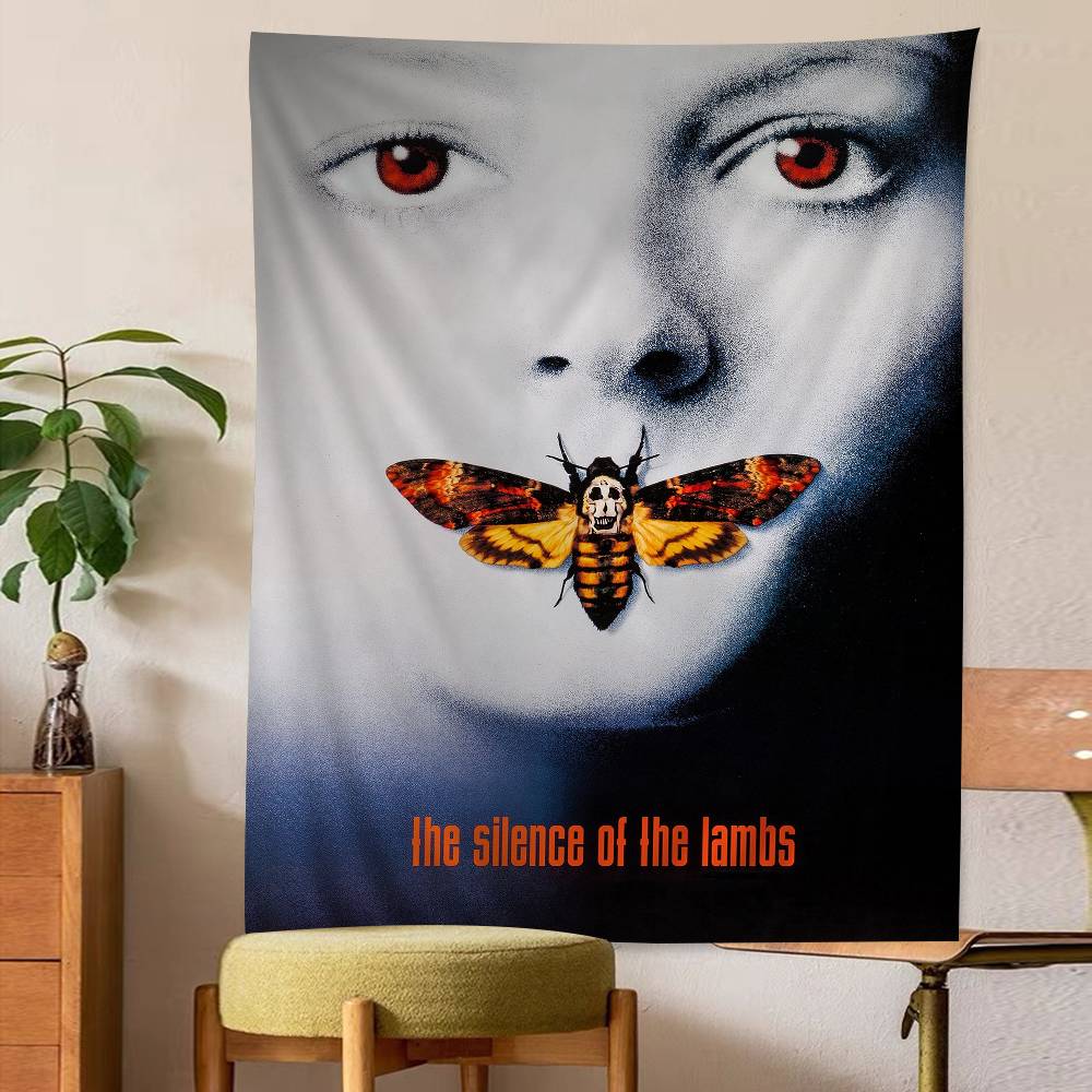 Classic Movies The Silence Of The Lambs Movie Anime Tapestry Hanging Tarot Hippie Wall Rugs Dorm Home Decor